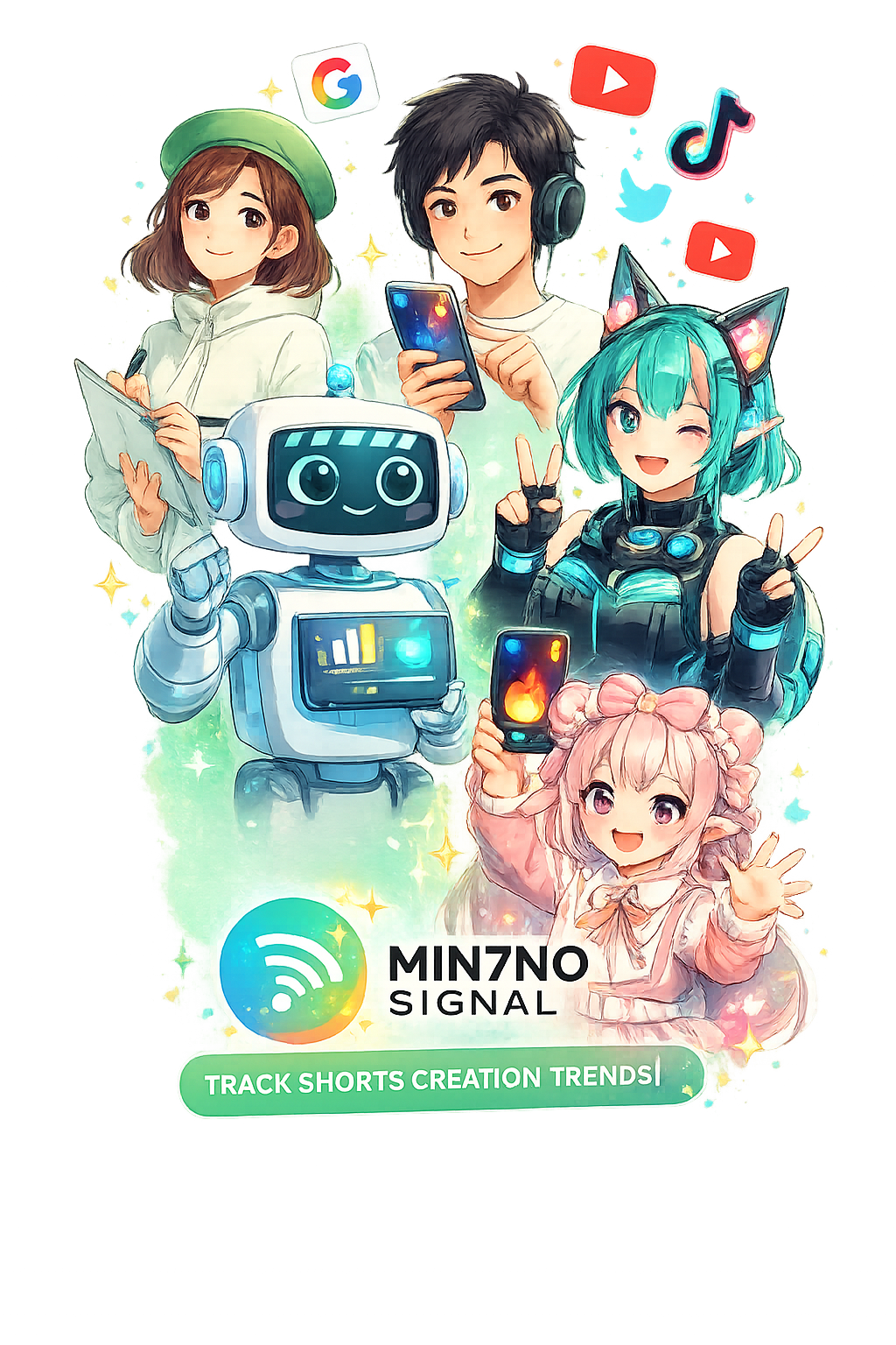 MIN7NO SIGNAL creator trend poster